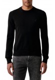 HUGO BOSS SAN CELIO SWEATER ΜΠΛΟΥΖΑ ΠΛΕΚΤΗ ΑΝΔΡΙΚΗ BLACK