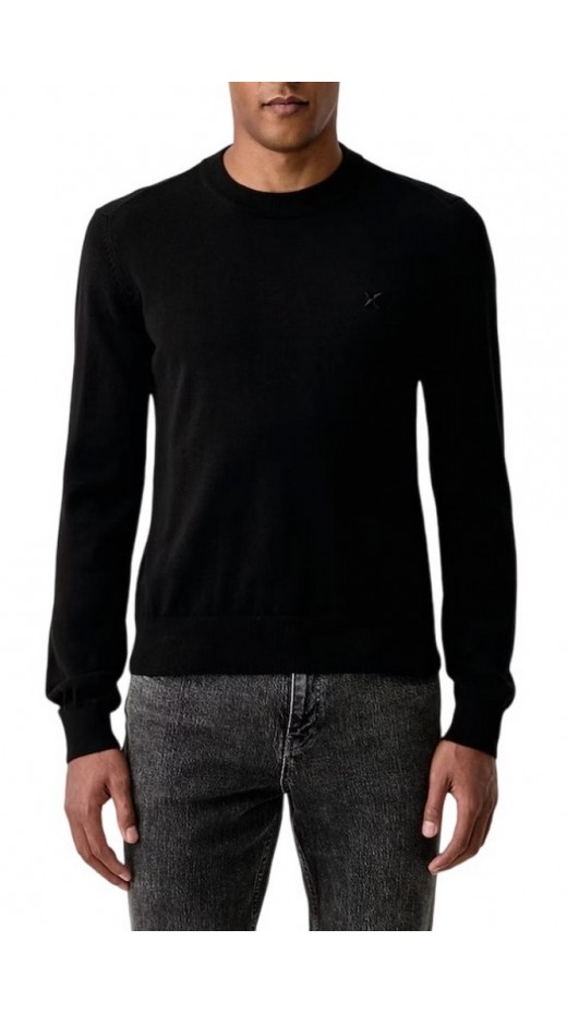 HUGO BOSS SAN CELIO SWEATER ΜΠΛΟΥΖΑ ΠΛΕΚΤΗ ΑΝΔΡΙΚΗ BLACK