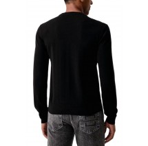 HUGO BOSS SAN CELIO SWEATER ΜΠΛΟΥΖΑ ΠΛΕΚΤΗ ΑΝΔΡΙΚΗ BLACK