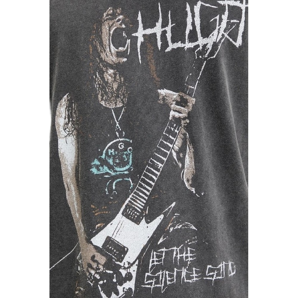 HUGO BOSS JERSEY NOCTORNIX T-SHIRT ΜΠΛΟΥΖΑ ΑΝΔΡΙΚΗ WASHED BLACK