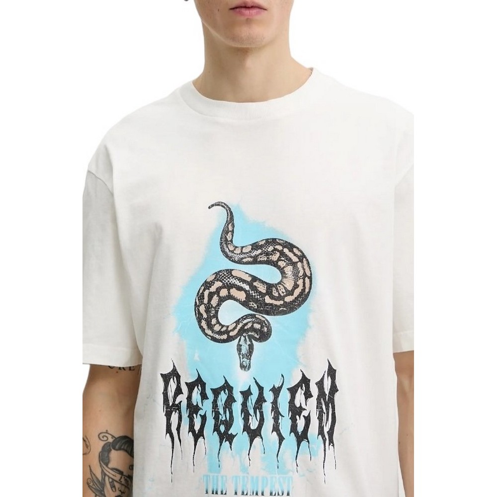 HUGO BOSS JERSEY NOCTORNIX T-SHIRT ΜΠΛΟΥΖΑ ΑΝΔΡΙΚΗ OFF WHITE