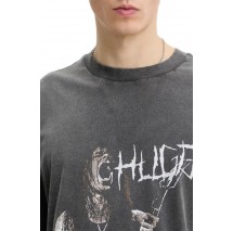 HUGO BOSS JERSEY NOCTORNIX T-SHIRT ΜΠΛΟΥΖΑ ΑΝΔΡΙΚΗ WASHED BLACK