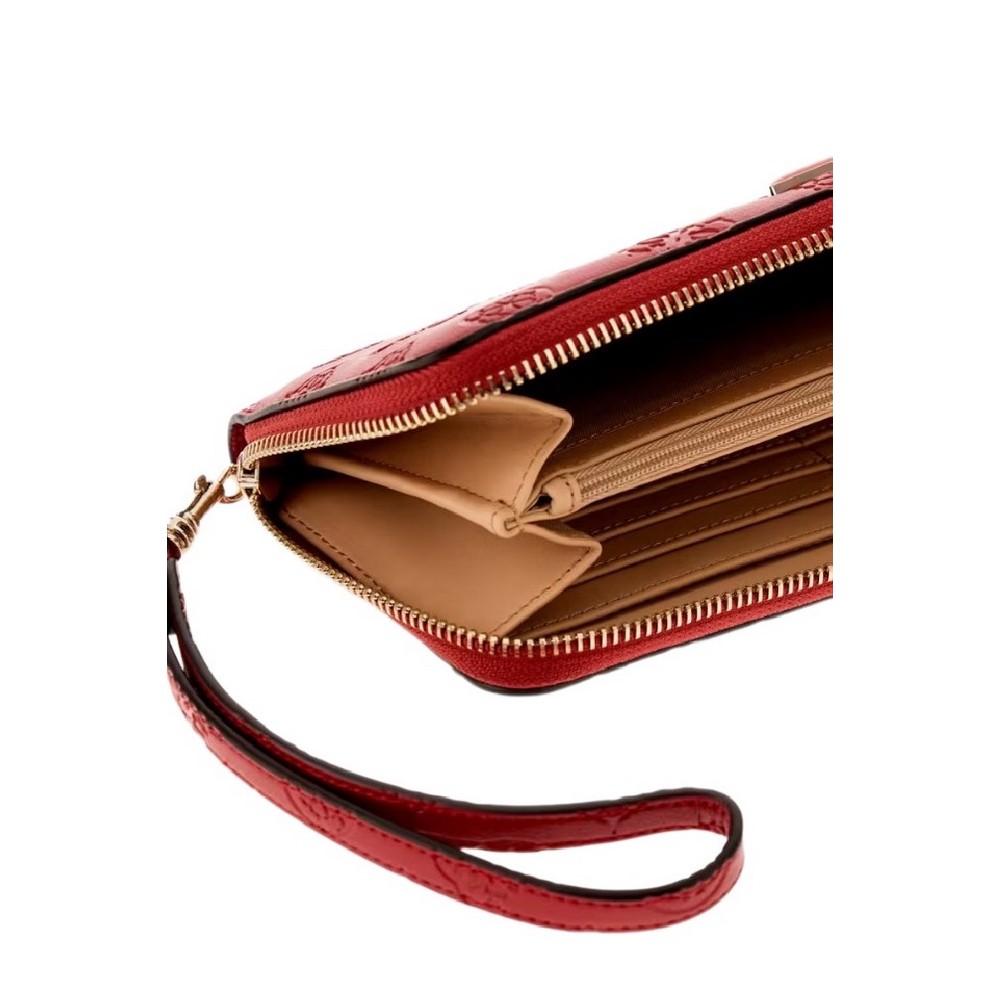 GUESS DIANA SLG LARGE ZIP AROUND ΠΟΡΤΟΦΟΛΙ ΓΥΝΑΙΚΕΙΟ RED
