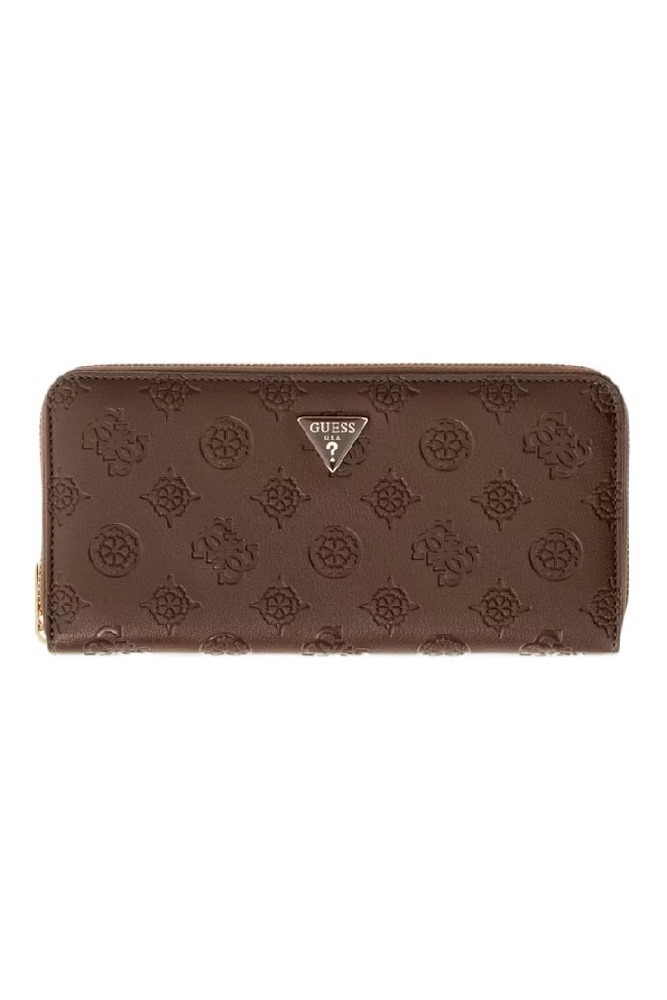 GUESS DIANA SLG LARGE ZIP AROUND ΠΟΡΤΟΦΟΛΙ ΓΥΝΑΙΚΕΙΟ BROWN