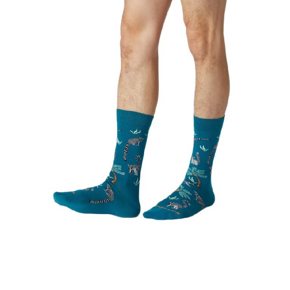 JIMMY LION LEMUR SOCKS UNISEX ΚΑΛΤΣΕΣ AQUA