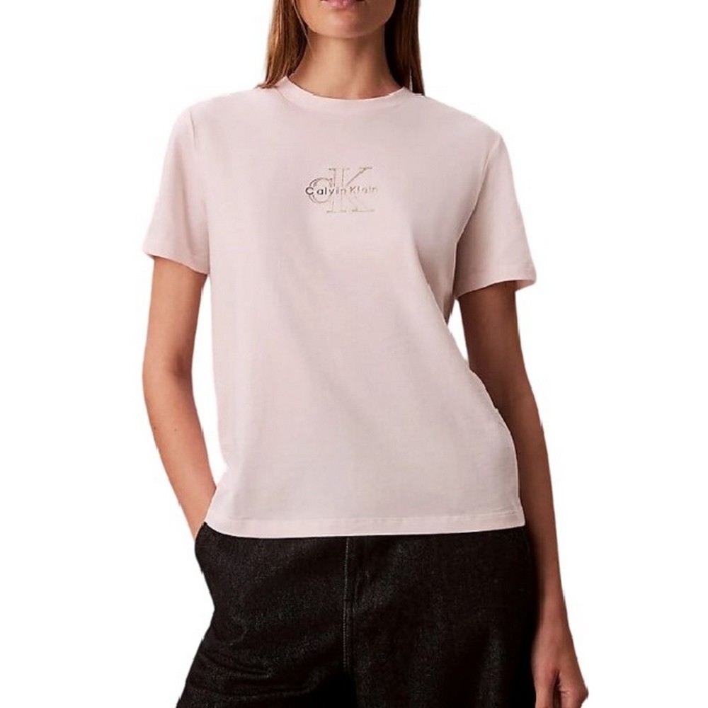 CALVIN KLEIN CLASSIC FOIL MONOLOGO T-SHIRT ΜΠΛΟΥΖΑ ΓΥΝΑΙΚΕΙΑ PINK