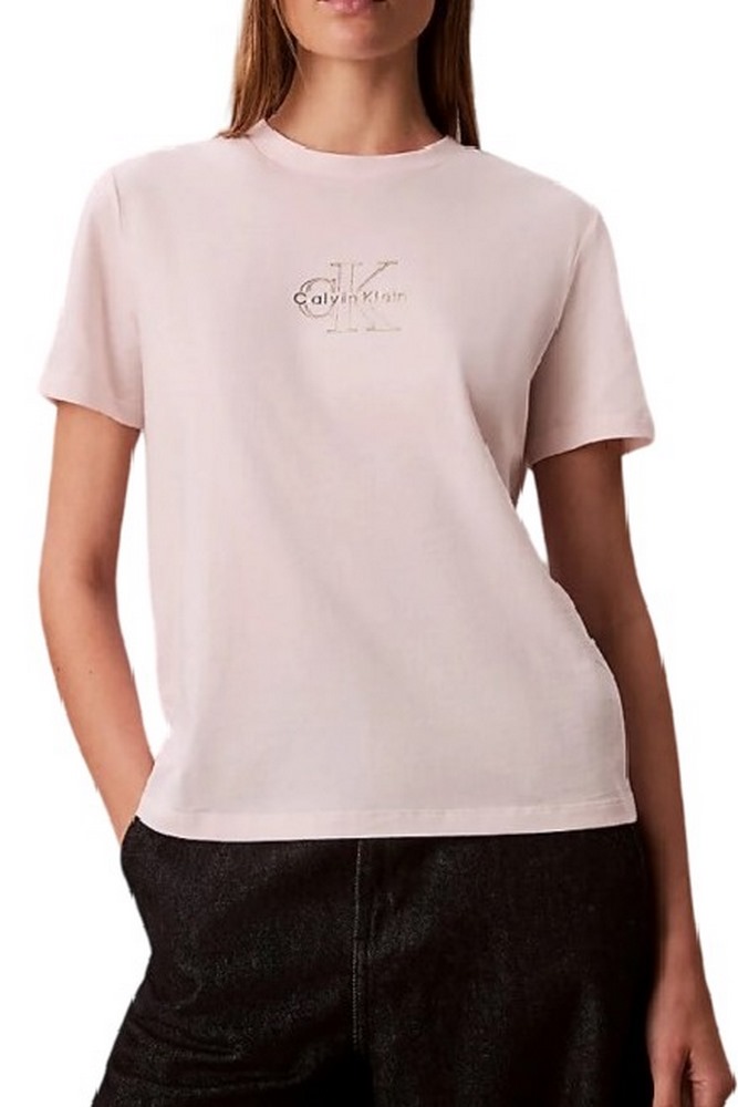 CALVIN KLEIN CLASSIC FOIL MONOLOGO T-SHIRT ΜΠΛΟΥΖΑ ΓΥΝΑΙΚΕΙΑ PINK