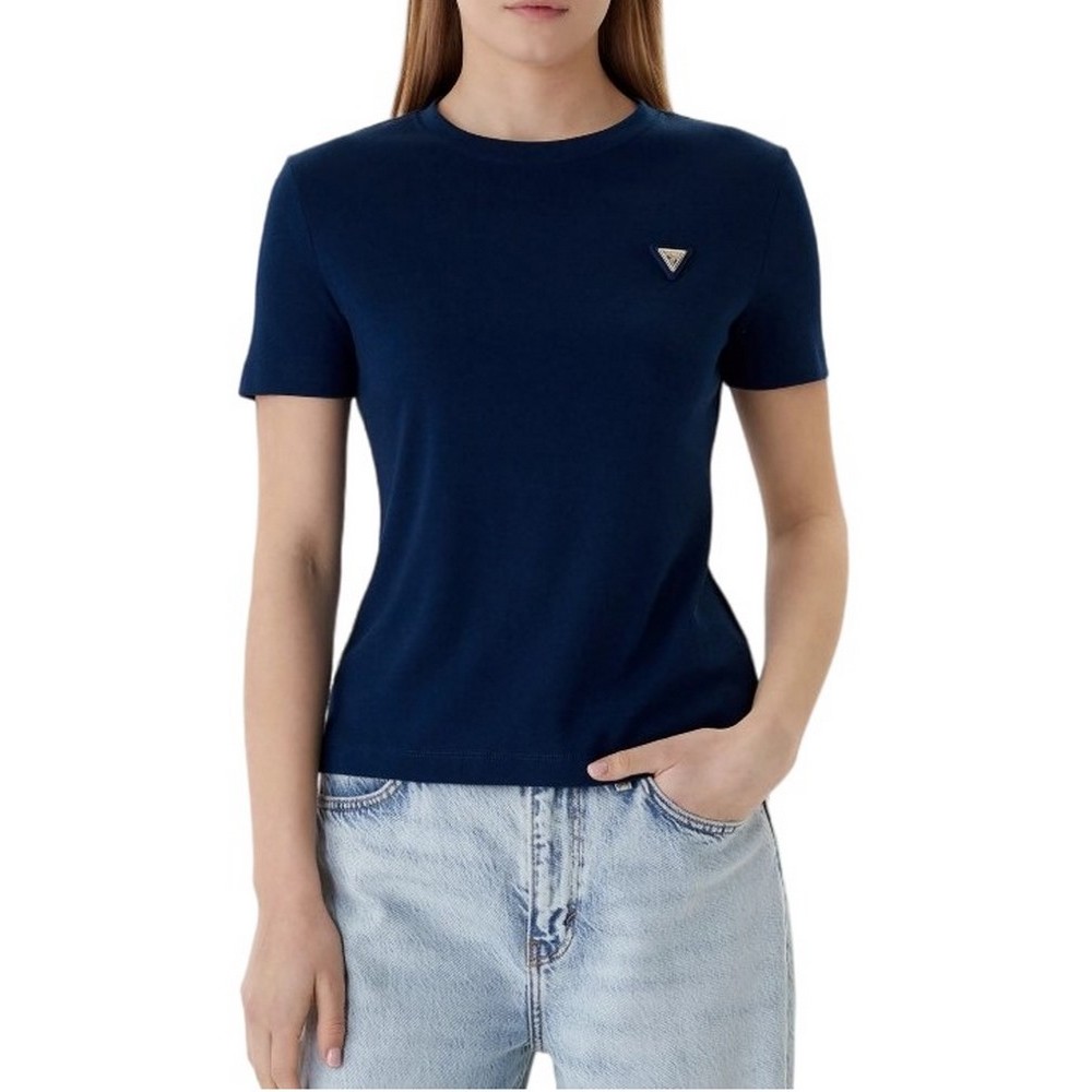 GUESS SONIA CN T-SHIRT ΜΠΛΟΥΖΑ ΓΥΝΑΙΚΕΙΑ BLUE
