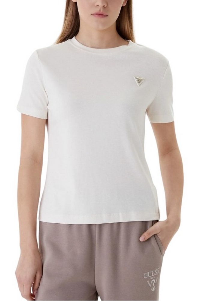GUESS SONIA CN T-SHIRT ΜΠΛΟΥΖΑ ΓΥΝΑΙΚΕΙΑ ECRU