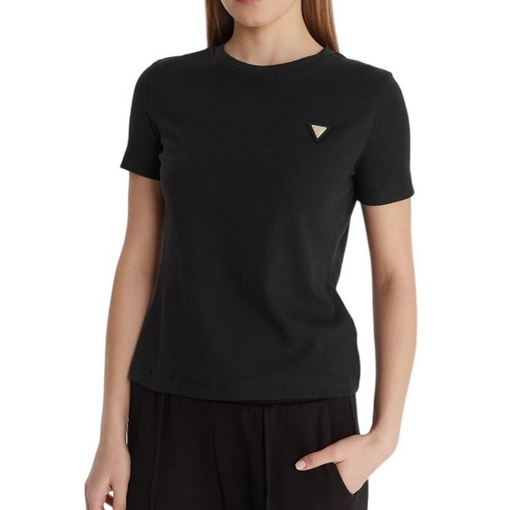 GUESS SONIA CN T-SHIRT ΜΠΛΟΥΖΑ ΓΥΝΑΙΚΕΙΑ BLACK