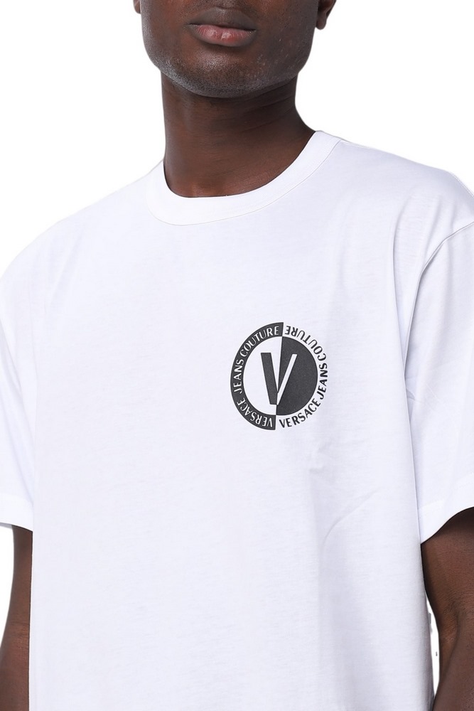 VETSACE JEANS COUTURER NEW V EMBLEM LOGO T-SHIRT ΑΝΔΡΙΚΟ WHITE