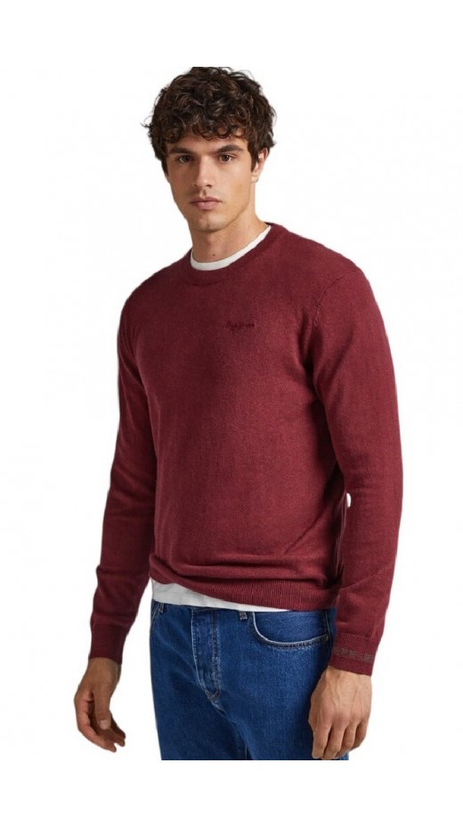 PEPE JEANS E1 DROP 2B ANDRE CREW NECK ΜΠΛΟΥΖΑ ΑΝΔΡΙΚΗ BORDEAUX