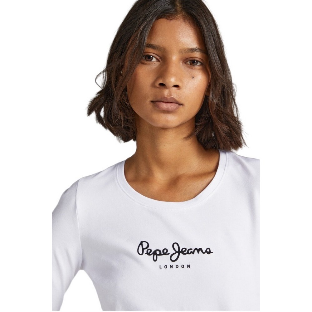 ΜΠΛΟΥΖΑ NOS NEW VIRGINIA LS N ΓΥΝΑΙΚΕΙΑ PEPE JEANS LONDON WHITE