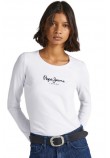 PEPE JEANS LONDON NOS NEW VIRGINIA LS T-SHIRT ΜΠΛΟΥΖΑ ΓΥΝΑΙΚΕΙΑ WHITE