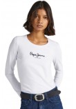 PEPE JEANS DROP NEW VIRGINIA LS N ΜΠΛΟΥΖΑ ΓΥΝΑΙΚΕΙΑ WHITE