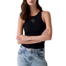 GUESS ROUND NK GUENDALINA ΤΟΠ ΜΠΛΟΥΖΑ ΓΥΝΑΙΚΕΙΑ BLACK