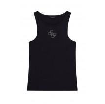 GUESS ROUND NK GUENDALINA ΤΟΠ ΜΠΛΟΥΖΑ ΓΥΝΑΙΚΕΙΑ BLACK