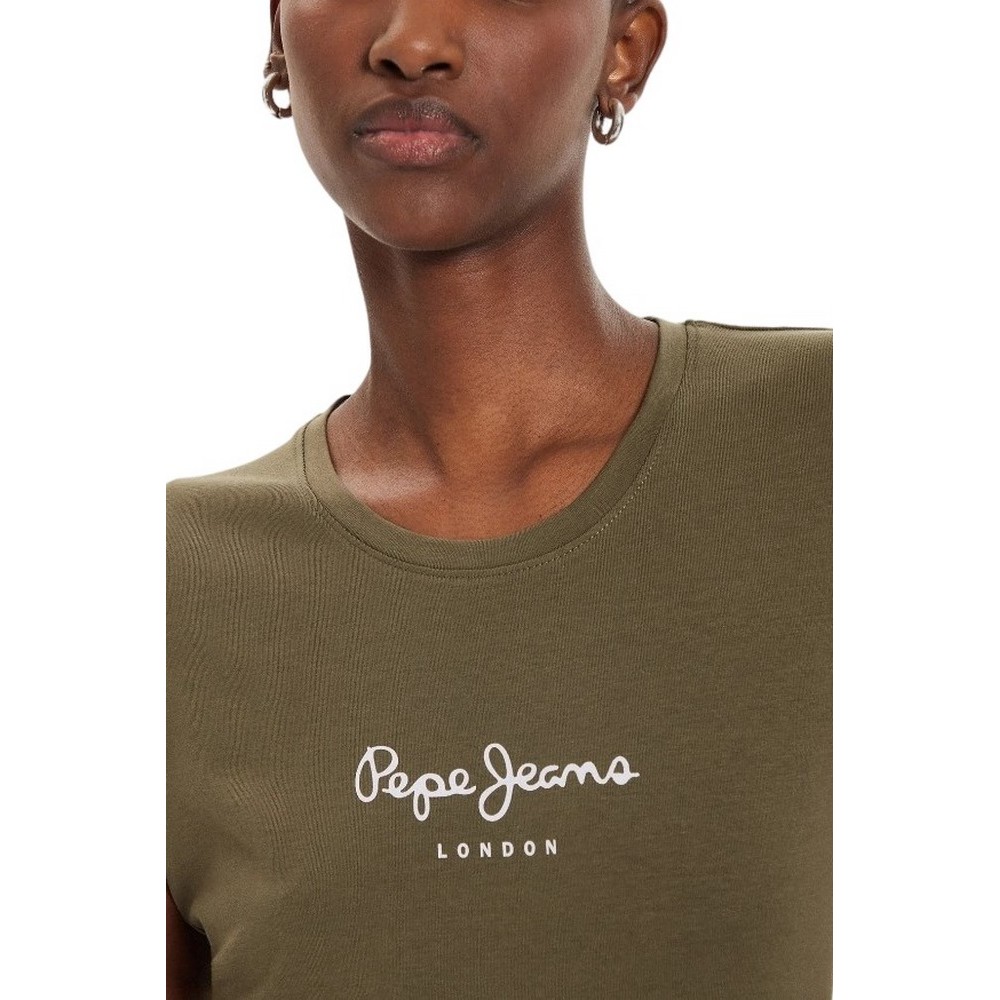 PEPE JEANS LONDON DROP 2 NEW VIRGINIA T-SHIRT ΜΠΛΟΥΖΑ ΓΥΝΑΙΚΕΙΑ GREEN