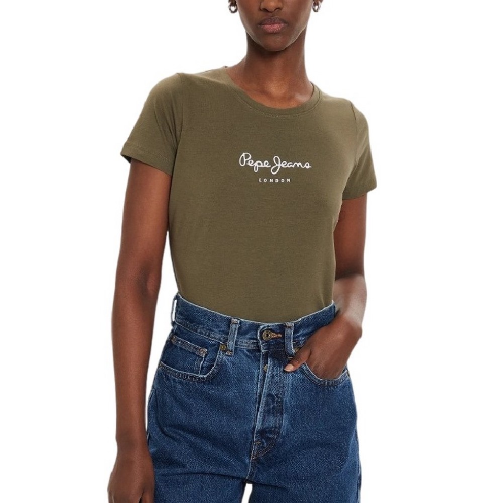 PEPE JEANS LONDON DROP 2 NEW VIRGINIA T-SHIRT ΜΠΛΟΥΖΑ ΓΥΝΑΙΚΕΙΑ GREEN