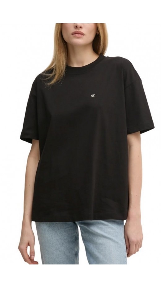 CALVIN KLEIN JEANS SCRIPT INSTITUTIONAL BF TEE T-SHIRT ΜΠΛΟΥΖΑ ΓΥΝΑΙΚΕΙΑ BLACK