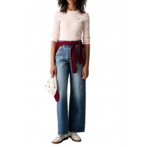 CALVIN KLEIN JEANS THE WIDE LEG AGED SAPPHIRE ΠΑΝΤΕΛΟΝΙ ΤΖΙΝ ΓΥΝΑΙΚΕΙΟ BLUΕ DENIM