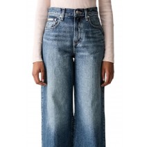 CALVIN KLEIN JEANS THE WIDE LEG AGED SAPPHIRE ΠΑΝΤΕΛΟΝΙ ΤΖΙΝ ΓΥΝΑΙΚΕΙΟ BLUΕ DENIM