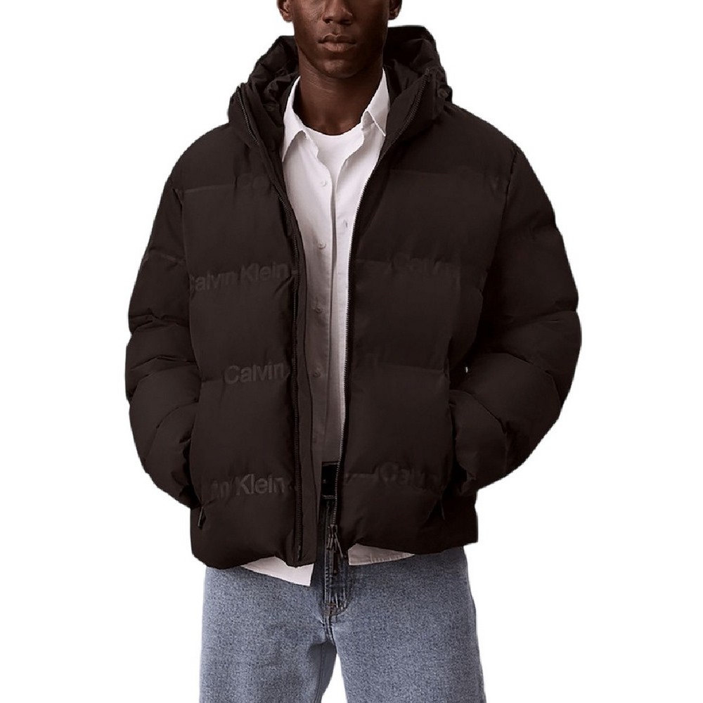 CALVIN KLEIN JEANS RLXD LOGO HEAT SEAL DOWN PUFF ΜΠΟΥΦΑΝ ΑΝΔΡΙΚΟ BLACK