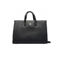 TOMMY HILFIGER DAILY SATCHEL MONO ΤΣΑΝΤΑ ΓΥΝΑΙΚΕΙΑ BLACK