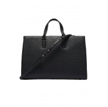 TOMMY HILFIGER DAILY SATCHEL MONO ΤΣΑΝΤΑ ΓΥΝΑΙΚΕΙΑ BLACK
