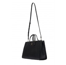 TOMMY HILFIGER DAILY SATCHEL MONO ΤΣΑΝΤΑ ΓΥΝΑΙΚΕΙΑ BLACK