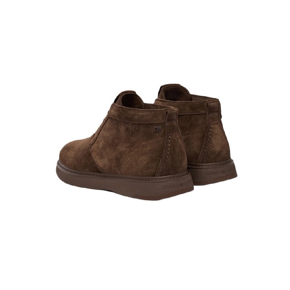 TOMMY HILFIGER COMFORT SUEDE CHUKKA ΠΑΠΟΥΤΣΙ ΑΝΔΡΙΚΟ DARK BROWN