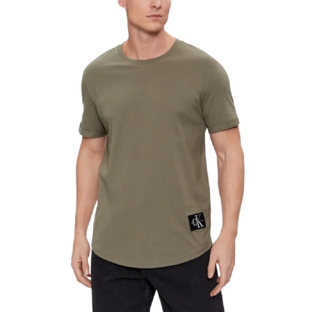 CALVIN KLEIN JEANS BADGE ROUND T-SHIRT ΑΝΔΡΙΚΟ OLIVE