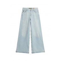 SUPERDRY RAW HEM WIDE LEG FLARE JEANS ΠΑΝΤΕΛΟΝΙ ΓΥΝΑΙΚΕΙΟ BLUΕ DENIM