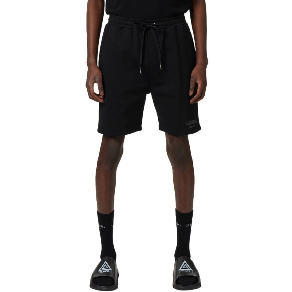 ICEBERG JERSEY ΒΕΡΜΟΥΔΑ ΑΝΔΡΙΚΗ BLACK ICEBERG JERSEY ΒΕΡΜΟΥΔΑ ΑΝΔΡΙΚΗ BLACK