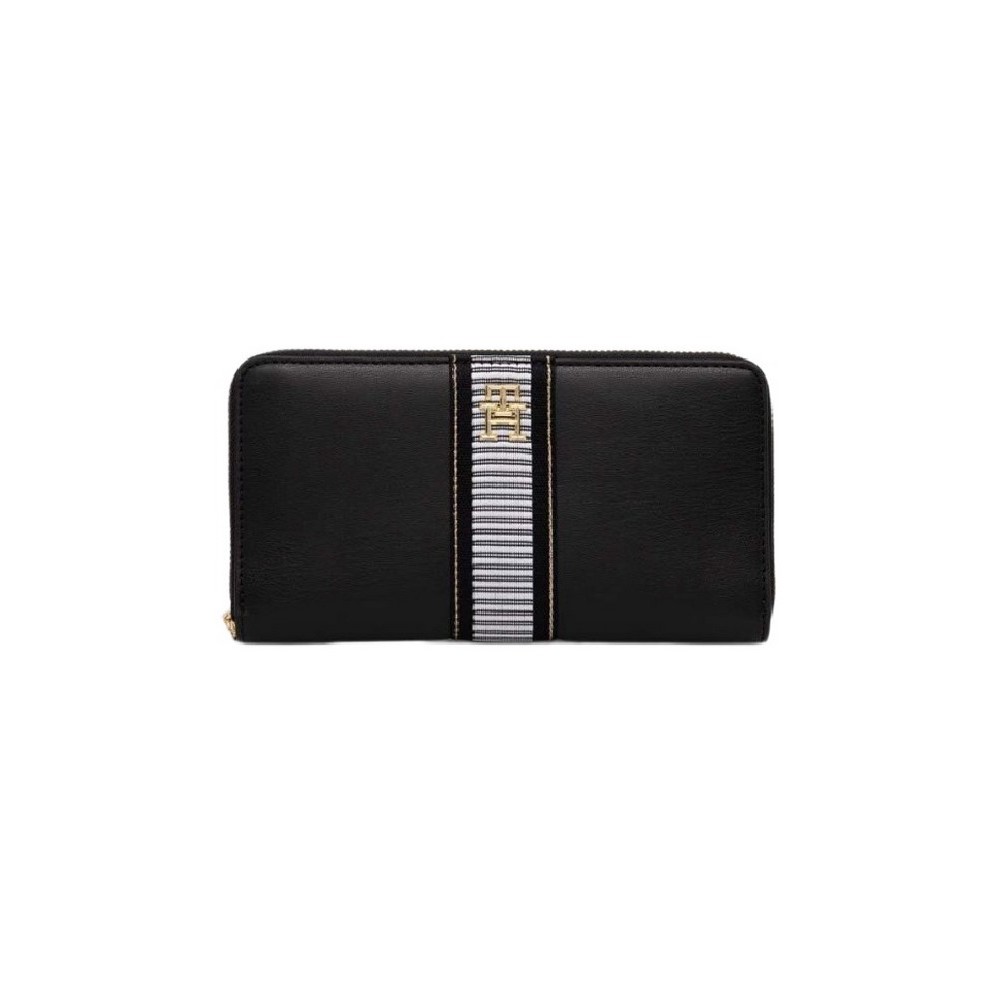 TOMMY HILFIGER TH FRESH LRG ZA ΠΟΡΤΟΦΟΛΙ ΓΥΝΑΙΚΕΙΟ BLACK