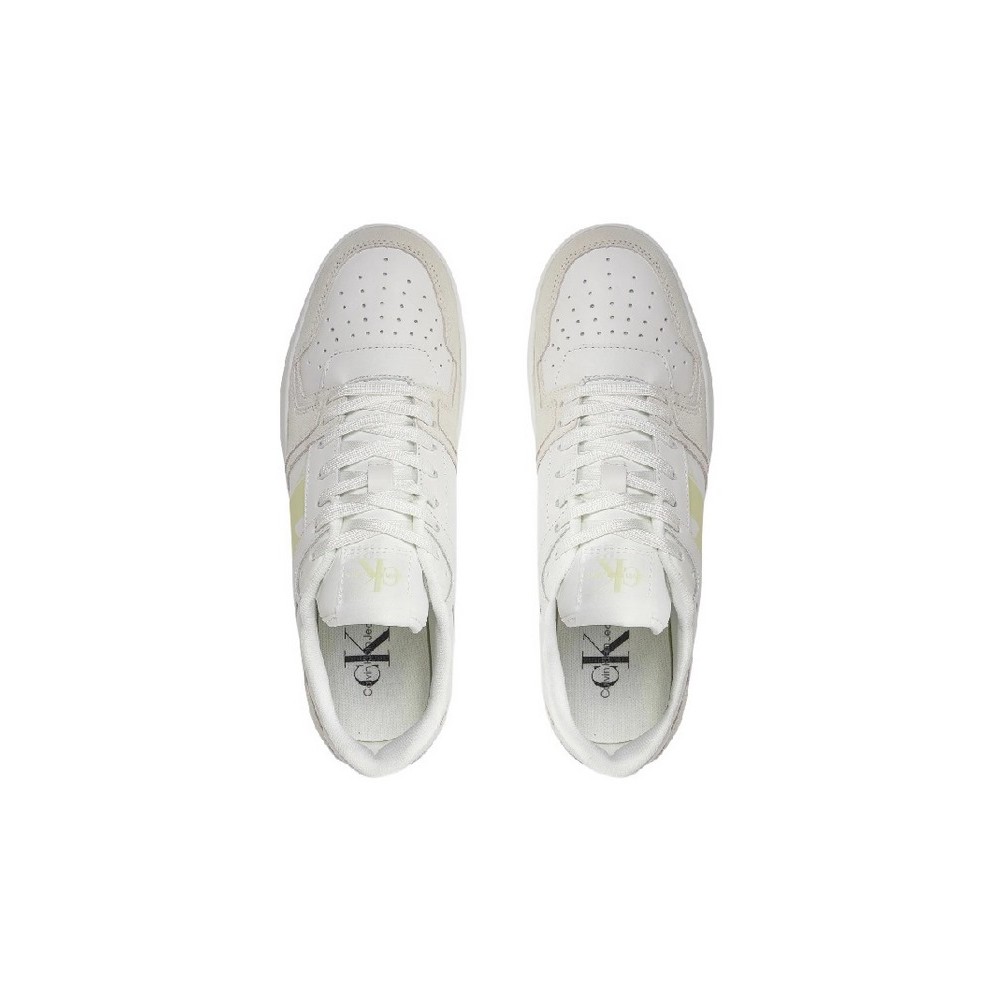 CALVIN KLEIN JEANS BASKET CUPSOLE LOW LTH NBS LUM ΠΑΠΟΥΤΣΙ ΑΝΔΡΙΚΟ WHITE