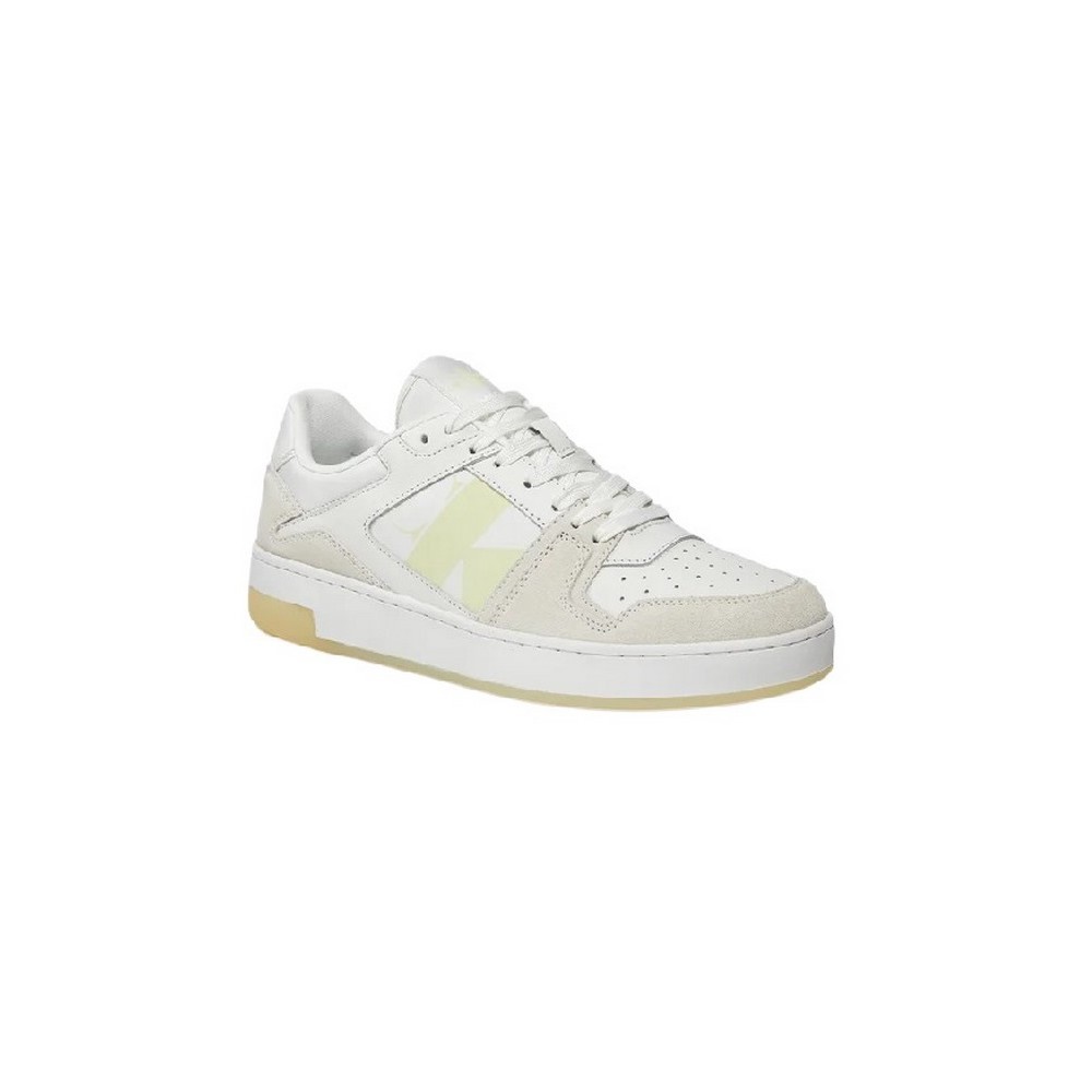 CALVIN KLEIN JEANS BASKET CUPSOLE LOW LTH NBS LUM ΠΑΠΟΥΤΣΙ ΑΝΔΡΙΚΟ WHITE