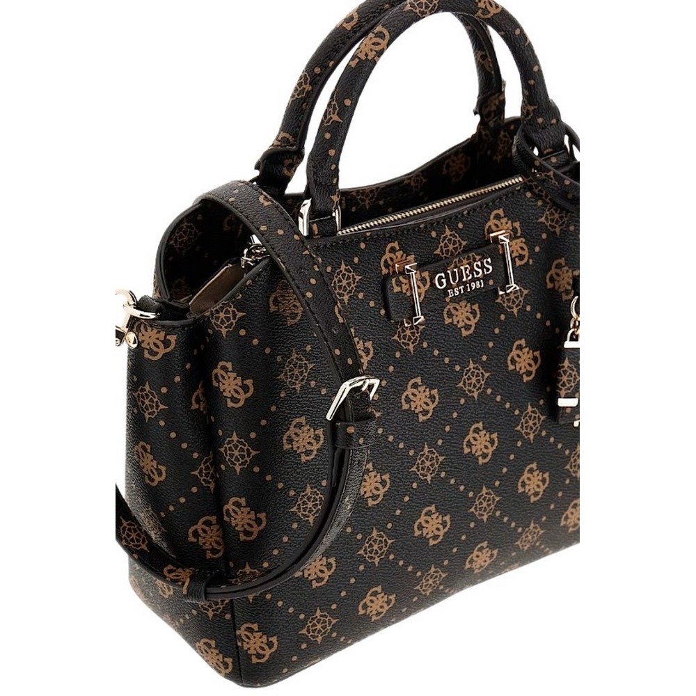 GUESS SILIA GIRLFRIEND SATCHEL ΤΣΑΝΤΑ ΓΥΝΑΙΚΕΙΑ BROWN