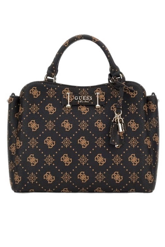 GUESS SILIA GIRLFRIEND SATCHEL ΤΣΑΝΤΑ ΓΥΝΑΙΚΕΙΑ BROWN