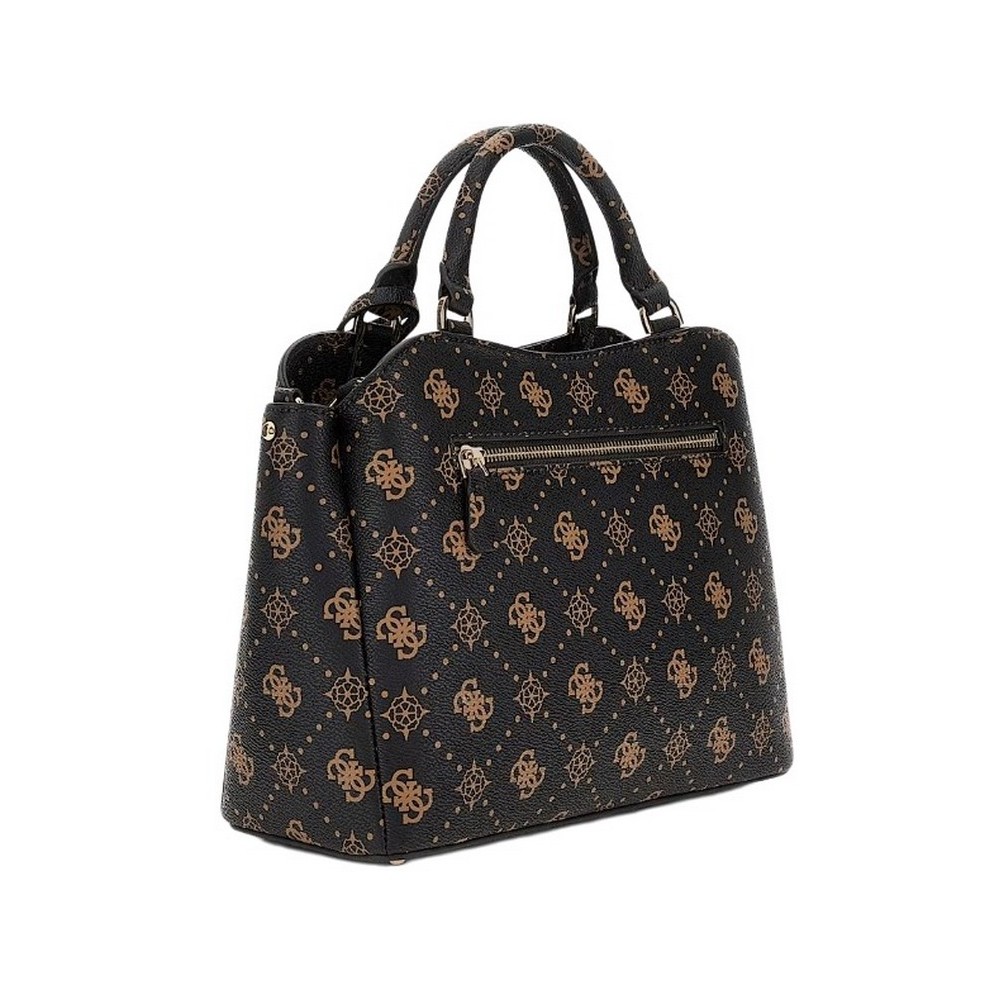 GUESS SILIA GIRLFRIEND SATCHEL ΤΣΑΝΤΑ ΓΥΝΑΙΚΕΙΑ BROWN