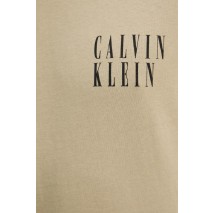 CALVIN KLEIN JEANS OMBRE TEXT BOX TEE T-SHIRT ΜΠΛΟΥΖΑ ΑΝΔΡΙΚΗ KHAKI
