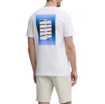 CALVIN KLEIN JEANS OMBRE TEXT BOX TEE T-SHIRT ΜΠΛΟΥΖΑ ΑΝΔΡΙΚΗ BRIGHT WHITE