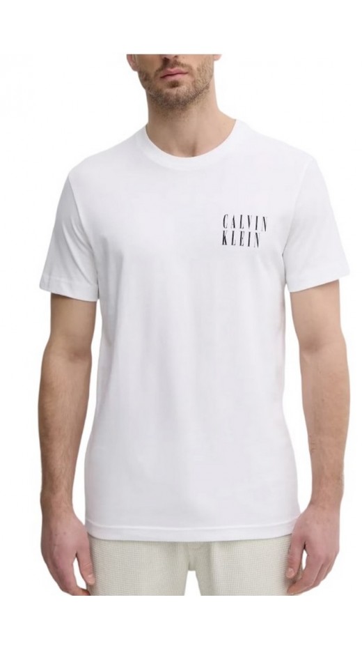 CALVIN KLEIN JEANS OMBRE TEXT BOX TEE T-SHIRT ΜΠΛΟΥΖΑ ΑΝΔΡΙΚΗ BRIGHT WHITE