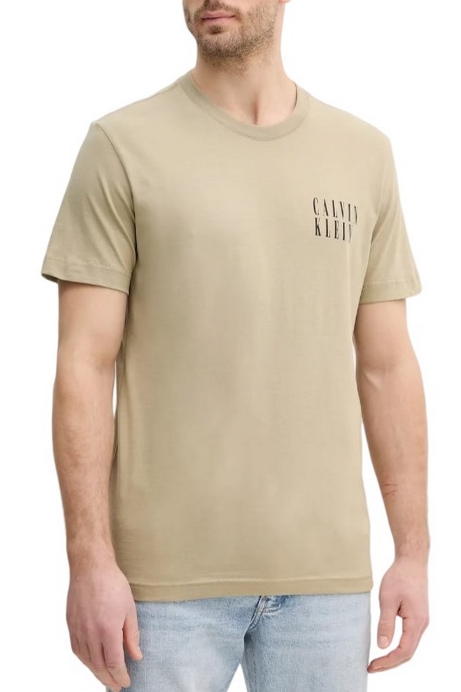 CALVIN KLEIN JEANS OMBRE TEXT BOX TEE T-SHIRT ΜΠΛΟΥΖΑ ΑΝΔΡΙΚΗ KHAKI