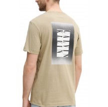 CALVIN KLEIN JEANS OMBRE TEXT BOX TEE T-SHIRT ΜΠΛΟΥΖΑ ΑΝΔΡΙΚΗ KHAKI