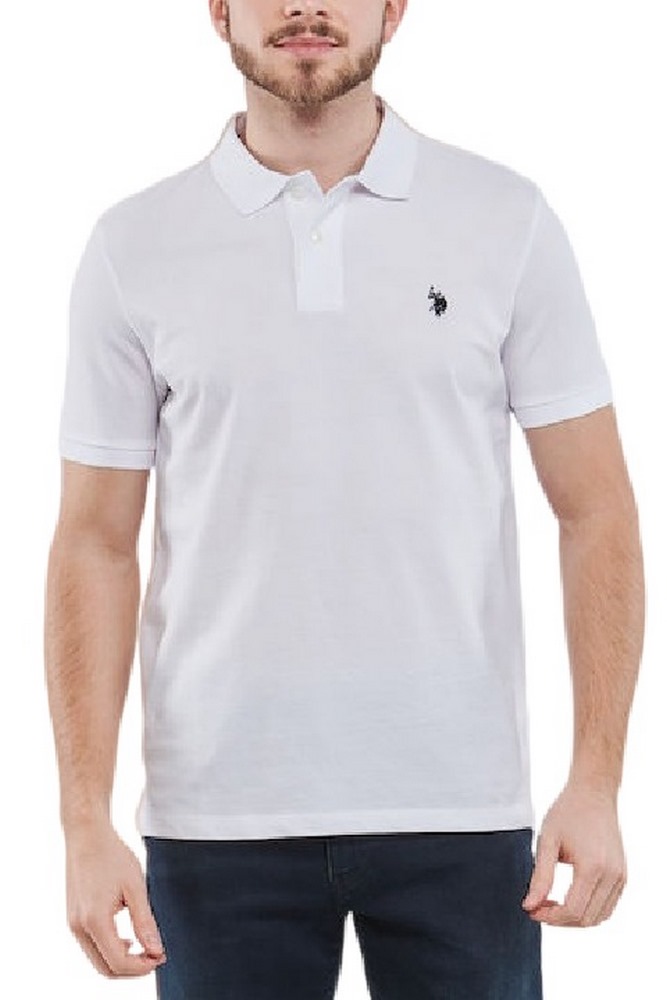 U. S POLO KING ΜΠΛΟΥΖΑ POLO ΑΝΔΡΙΚΗ WHITE