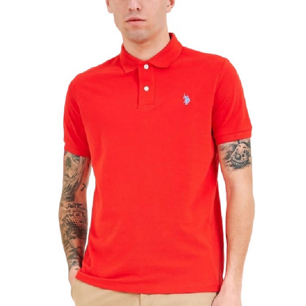 U. S POLO KING ΜΠΛΟΥΖΑ POLO ΑΝΔΡΙΚΗ CORAL