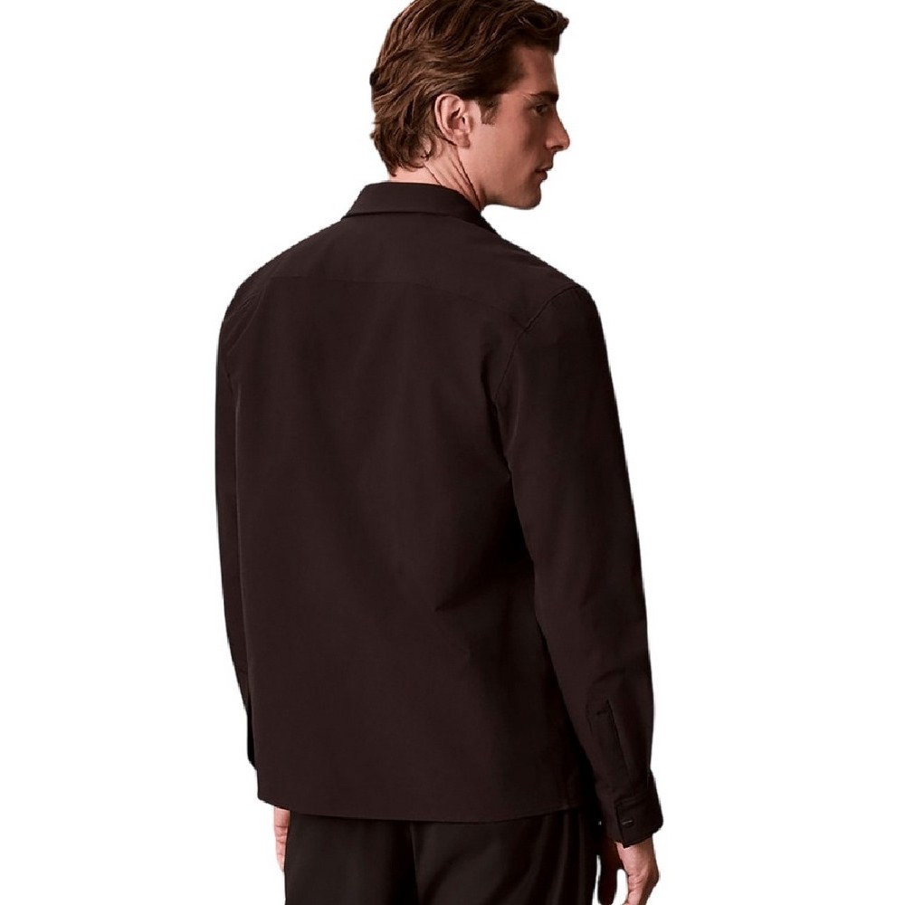 CALVIN KLEIN TECH KNIT DOBBY CLASSIC OVERSHIRT ΠΟΥΚΑΜΙΣΟ ΑΝΔΡΙΚΟ BLACK