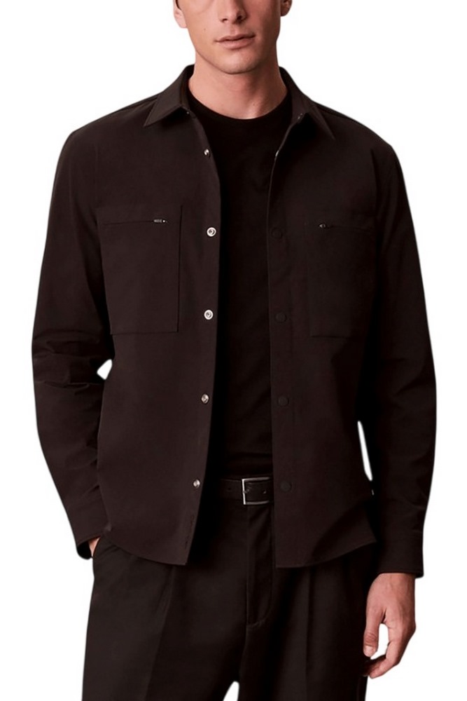 CALVIN KLEIN TECH KNIT DOBBY CLASSIC OVERSHIRT ΠΟΥΚΑΜΙΣΟ ΑΝΔΡΙΚΟ BLACK