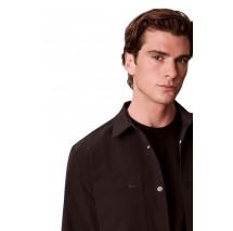 CALVIN KLEIN TECH KNIT DOBBY CLASSIC OVERSHIRT ΠΟΥΚΑΜΙΣΟ ΑΝΔΡΙΚΟ BLACK